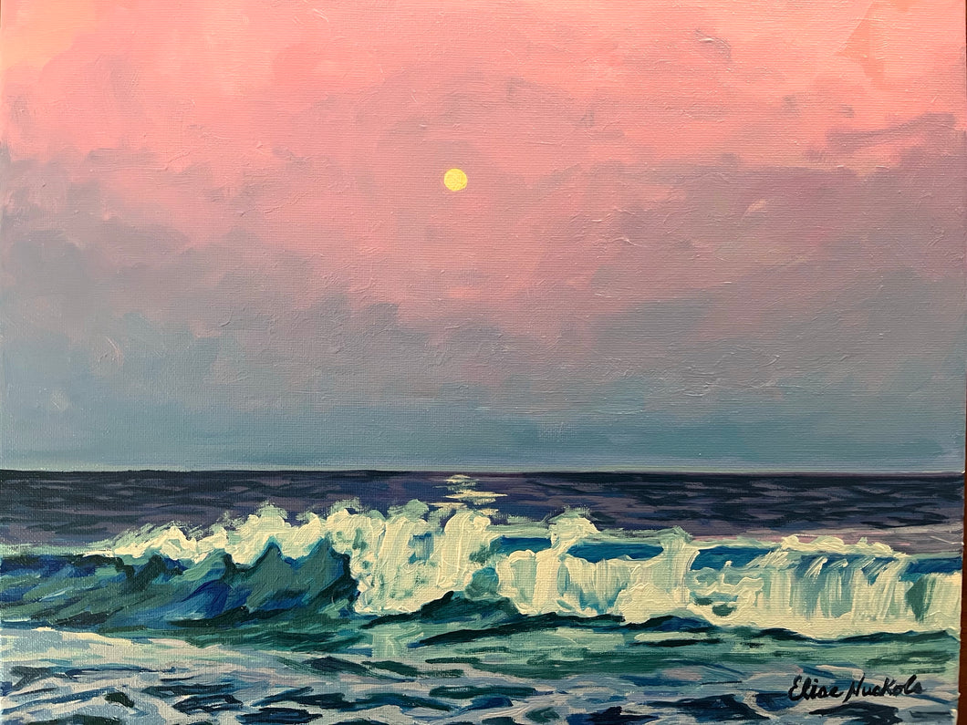 Full Moon on the Waves