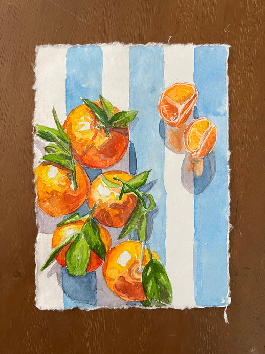 Blue Stripes and Oranges II