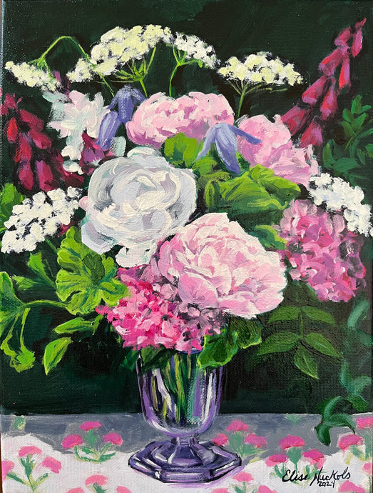 Late Spring Blooms in Lavender Glass