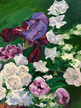 Early Summer Iris and Spirea