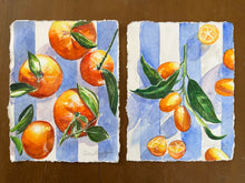 Oranges on Blue Stripes