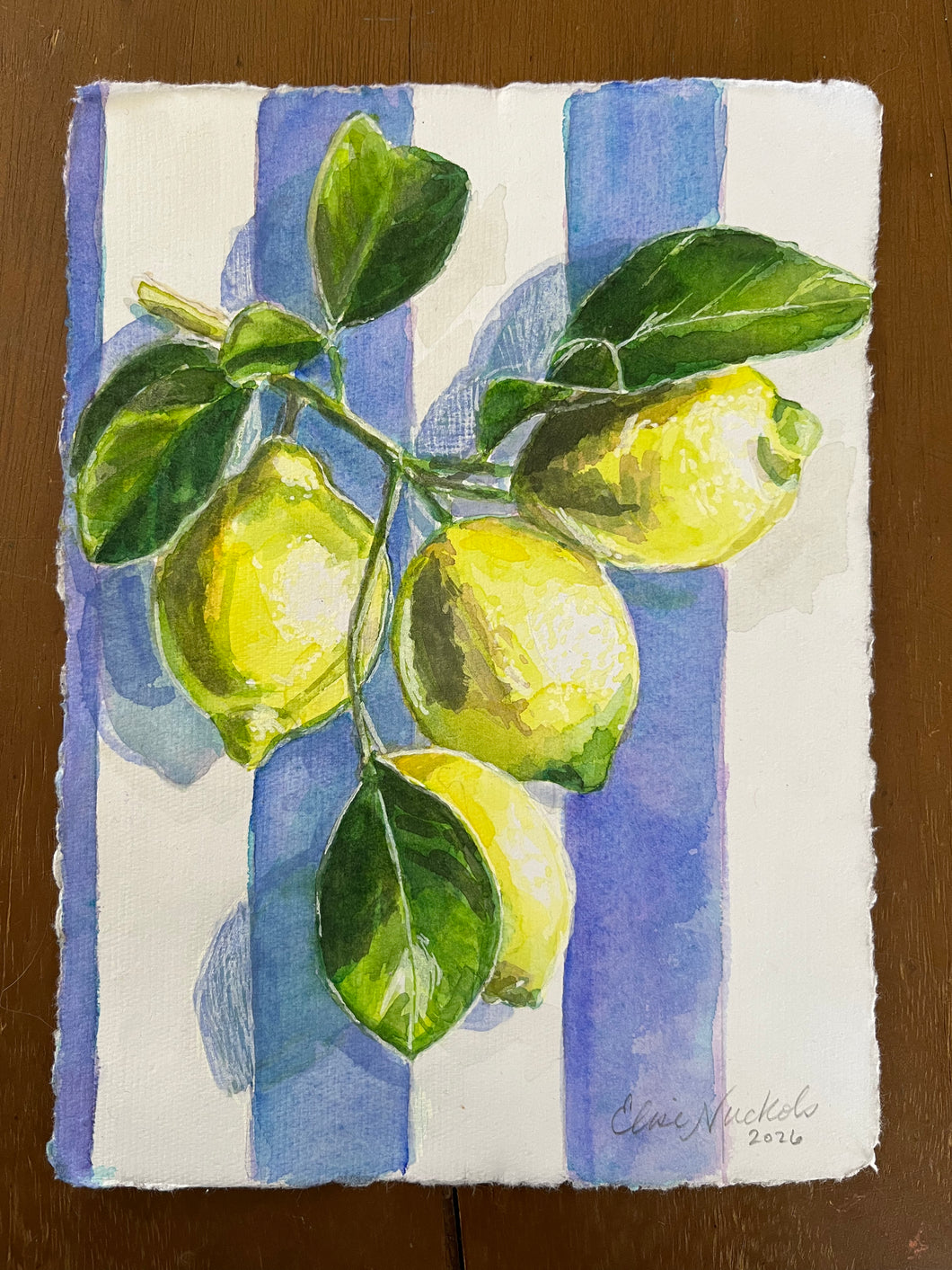 Single Lime on Stripes