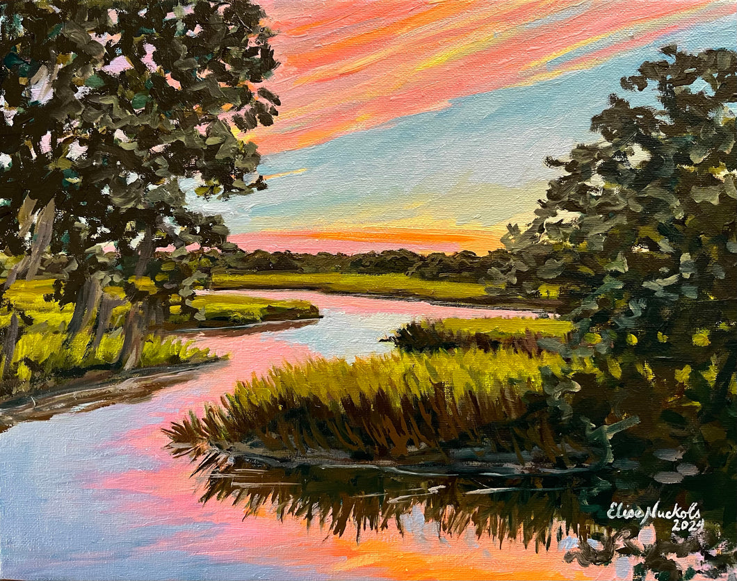 Sunset Through the Oaks