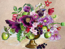 Poppies, Crabapples, Foxgloves, and Blackberries