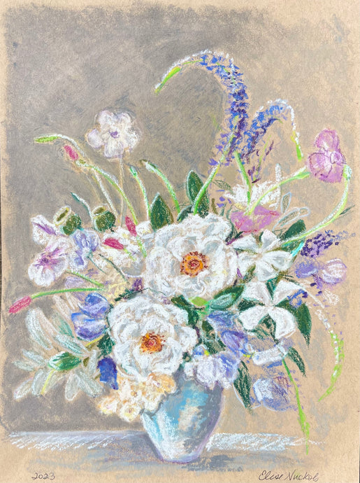 Roses, Veronica, Sage, and Sweet Peas